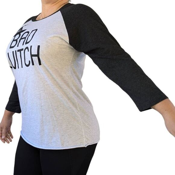 Bed Witch Halloween Shirt White Black Color Block Size L Witch Hat Casual - Picture 5 of 8